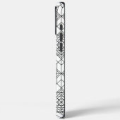 zwart-wit Abstract lineair patroon Case-Mate iPhone Case (Achterkant / Links)
