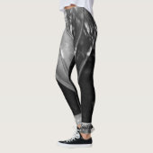 Zwart-wit Abstract met persoonlijke naam Leggings (Links)