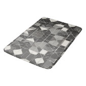 Zwart-wit Abstract: minimalistische stijl Badmat (Gekanteld)