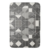 Zwart-wit Abstract: minimalistische stijl Badmat (Voorkant Verticaal)