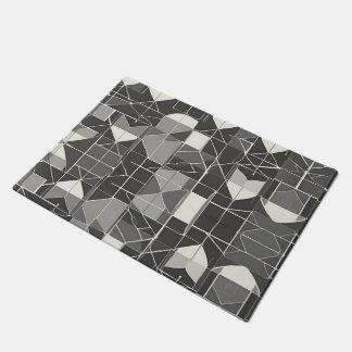 Zwart-wit Abstract: minimalistische stijl Deurmat