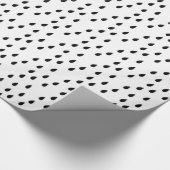 Zwart-wit Abstract Modern Random Raindrop Cadeaupapier (Hoek)