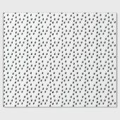 Zwart-wit Abstract Modern Random Raindrop Cadeaupapier (Vlak)