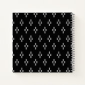 Zwart-wit Abstract Notitieboek (Achterkant)