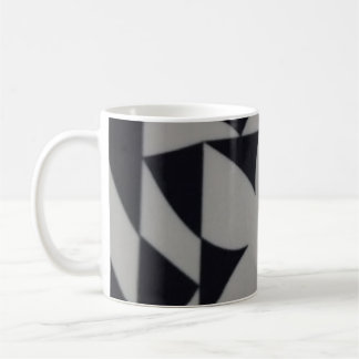 zwart-wit abstract ontwerp onderzetter koffiemok