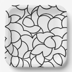 Zwart-wit, Abstract Papieren Bordje