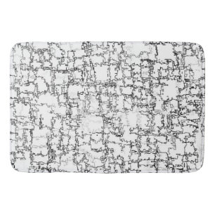 Zwart-wit abstract patroon badmat