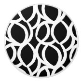 Zwart-wit Abstract Patroon Keramische Pull Keramische Knop (Voorkant)