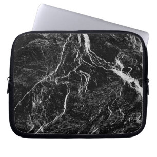 Zwart-wit abstract patroon laptop sleeve
