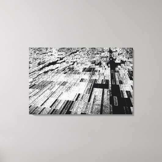 Zwart & Wit Abstract Perspectiefcanvas Muurkunst Canvas Afdruk (Voorkant)