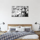 Zwart & Wit Abstract Perspectiefcanvas Muurkunst Canvas Afdruk (Insitu (Slaapkamer))