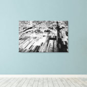 Zwart & Wit Abstract Perspectiefcanvas Muurkunst Canvas Afdruk (Insitu (Houten vloer))
