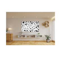 Zwart Wit Abstract Polka Dot Pattern Modern