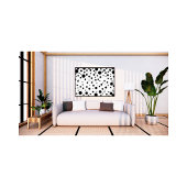 Zwart Wit Abstract Polka Dot Pattern Modern Foto Afdruk