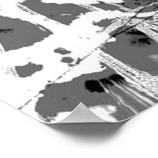 Zwart-wit Abstract Poster (Hoek)