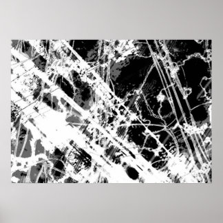 Zwart-wit Abstract Poster
