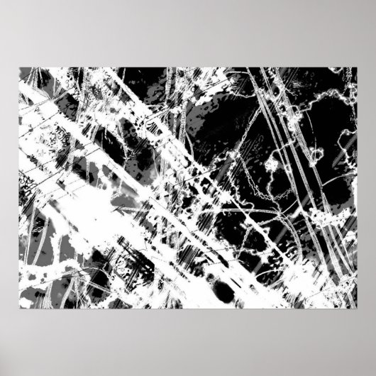 Zwart-wit Abstract Poster (Voorkant)