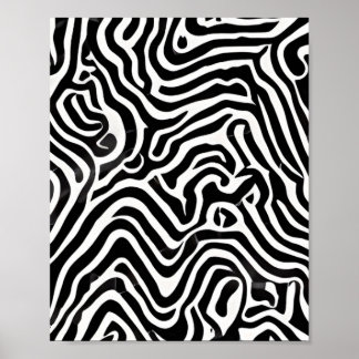 Zwart-wit Abstract Poster