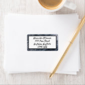 Zwart wit Abstract retourlabel Etiket (Insitu)