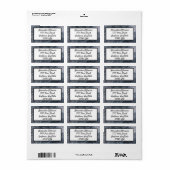 Zwart wit Abstract retourlabel Etiket (Full Sheet)