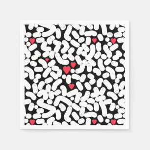 Zwart wit abstract servet