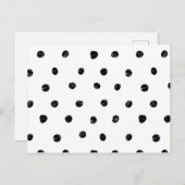 Zwart-wit Abstract Stip Briefkaart (Voorkant / Achterkant)