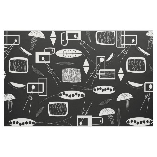 Zwart-wit Abstract Stof (Fat Quarter)
