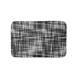 Zwart-wit abstract streeppatroon badmat