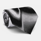 zwart-wit abstract stropdas (Opgerold)