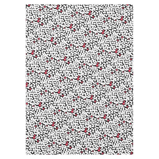 Zwart wit abstract tafelkleed (Voorkant)