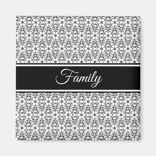 Zwart wit Abstract ventilatormodel magneet (Voorkant)