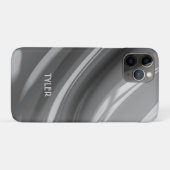 Zwart-wit Abstract, wit, wit in tekst Case-Mate iPhone Case (Achterkant (horizontaal))