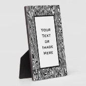 Zwart-wit Abstract ZigZag Swirl Fotoplaat (Zijkant)