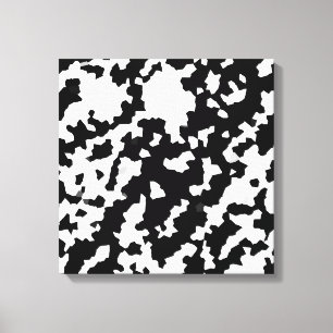 Zwart-wit Abstracte camouflage downloaden en Canvas Afdruk