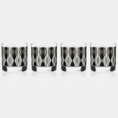 Zwart-wit Abstracte Drinkware Set Whisky Glas (Voorkant)