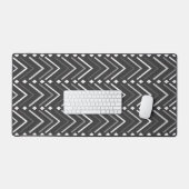 Zwart-wit Abstracte Geometrische Gaming Desk Mat (Keyboard & Muis)