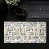 Zwart-wit Abstracte Geometrische Gaming Desk Mat