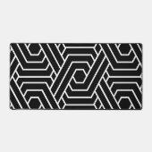 Zwart-wit Abstracte Geometrische Gaming Desk Mat (Voorkant)
