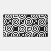 Zwart-wit Abstracte Geometrische Gaming Desk Mat (Voorkant)