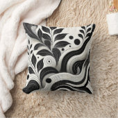 Zwart-wit Abstracte Natuur ontwerp Kussen (Deken)