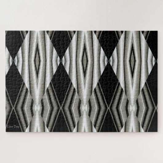 Zwart-wit Abstracte puzzel (Horizontaal)