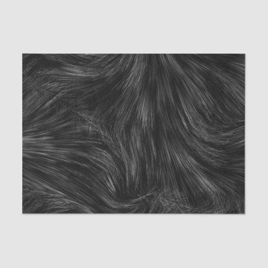 Zwart & Wit Abstracte Veer Tissuepapier (Voorkant)