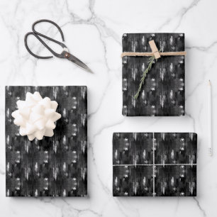 Zwart-wit abstracte verf inpakpapier vel