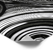 Zwart-wit Abstracte vrouw Poster (Hoek)