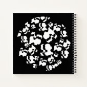 Zwart-wit abstracte vrouwen notitieboek (Achterkant)