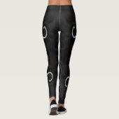 Zwart-wit Abstracte zeester Leggings (Achterkant)