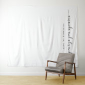 Zwart-wit achtergrond. Bruiloft achtergrond Wandkleed (In Situ (horizontaal))