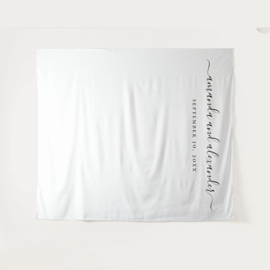 Zwart-wit achtergrond. Bruiloft achtergrond Wandkleed (Voorkant (horizontaal))