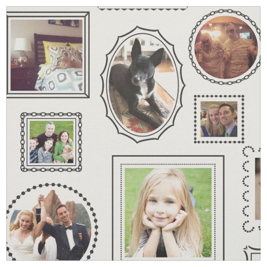 Zwart-wit Afbeelding Lijst Pattern Stof (Swatch)