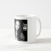 Zwart-wit afbeelding van Megan Fox Koffiemok (Voorkant rechts)